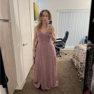 Azazie Mauve Maxi Dress